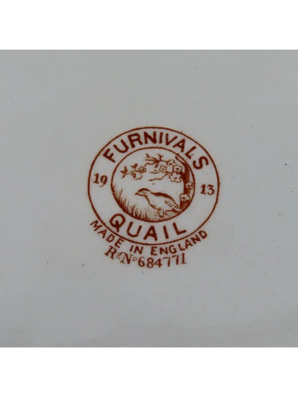 Vintage Furnivals Quail 684771 England Brown Platter 13.5in Floral Serving Plate